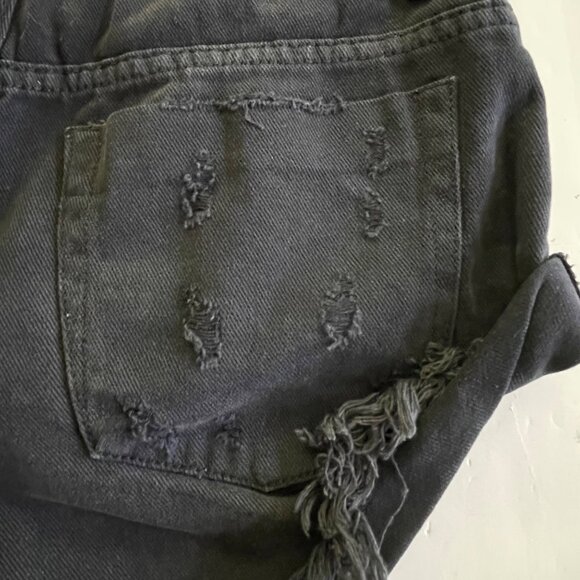 OneTeaspoon Black Bandits Long Rise Button Fly Twisted Cuff Hem Women’s Size 26 - Picture 6 of 9